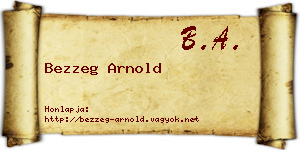 Bezzeg Arnold névjegykártya
